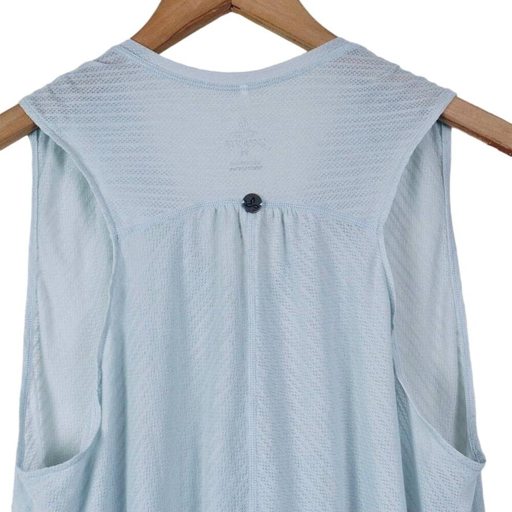 Prana Size XS Semi Sheer Tank Top Lightweight V Neck Tunic Light Blue - Picture 5 of 8